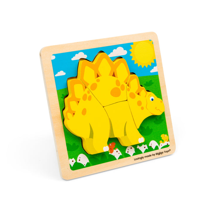 Bigjigs Chunky Lift Out Puzzle - Stegosaurus