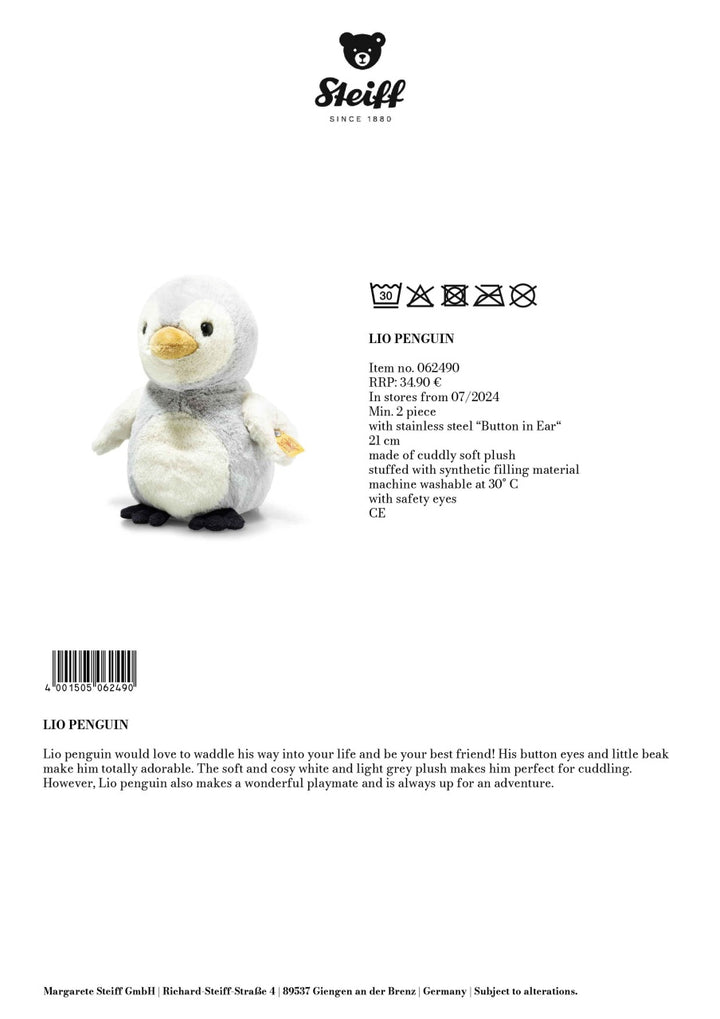 Steiff Penguin - Lio (21cm)