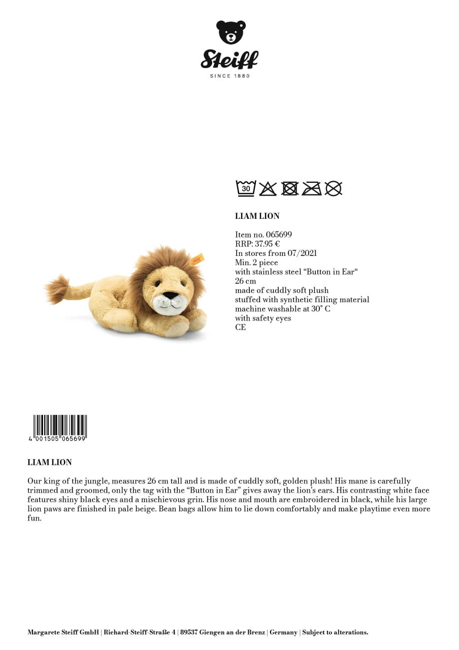 Steiff Friends Liam Lion (26cm)