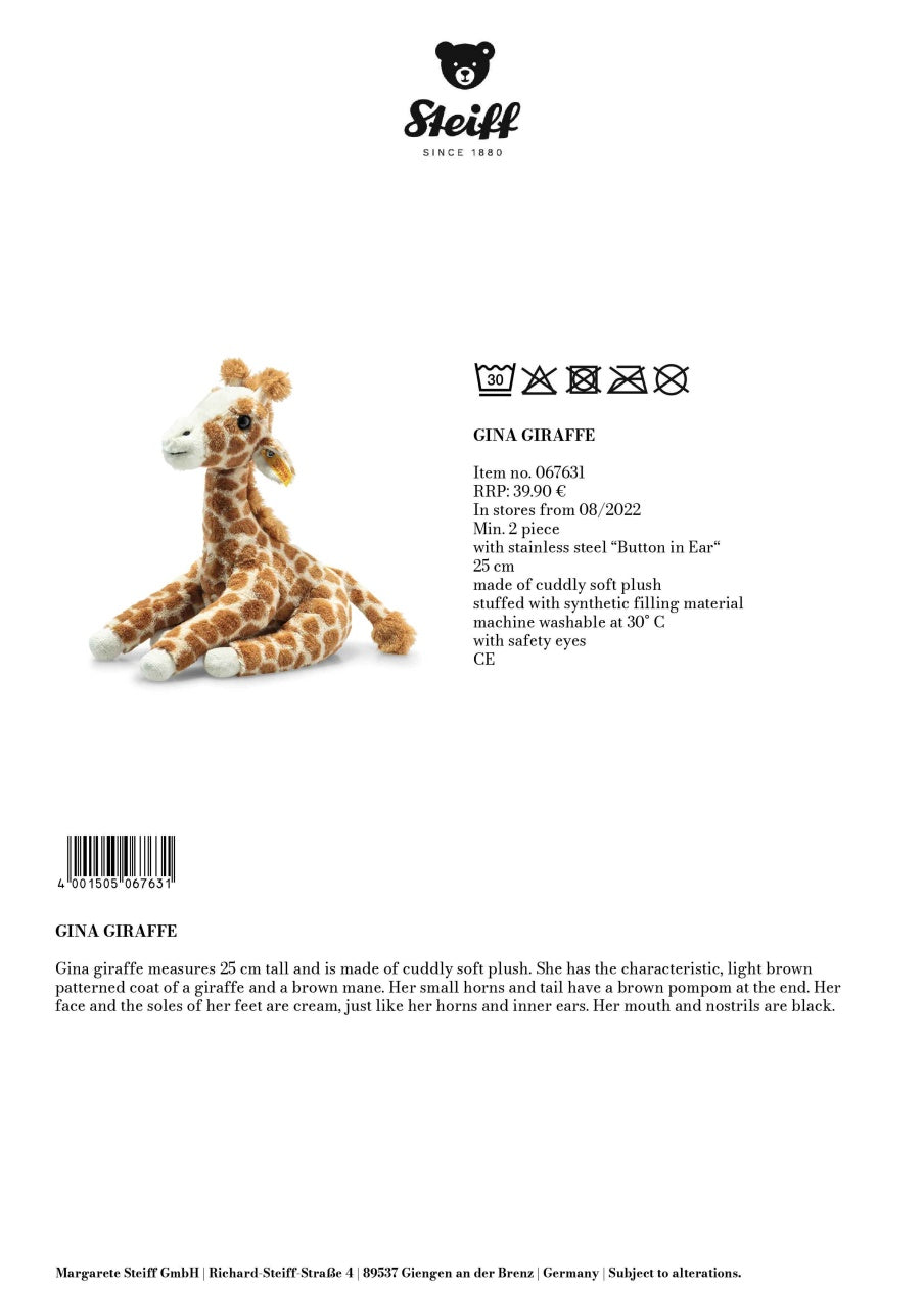 Steiff Friends Gina the Giraffe (25cm)