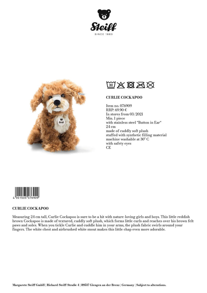 Steiff Originals - Curlie the Cockapoo (24cm)
