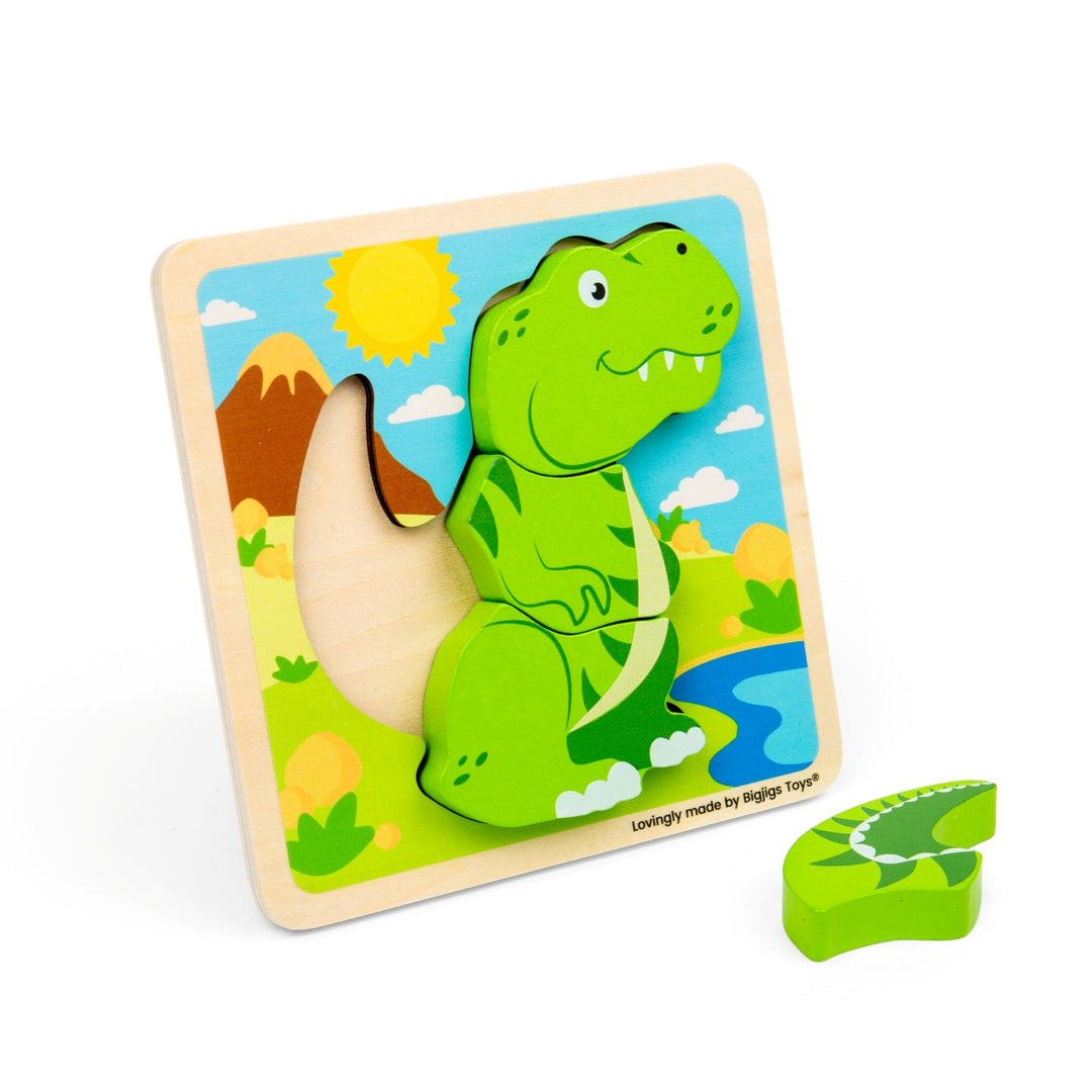 Bigjigs Chunky Lift Out Puzzle - T-Rex