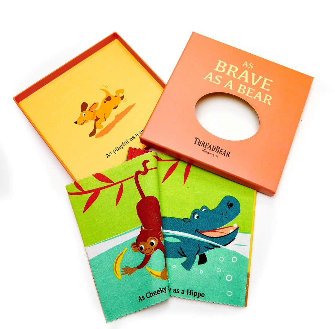 ThreadBear Rag Book - As Brave as a Bear