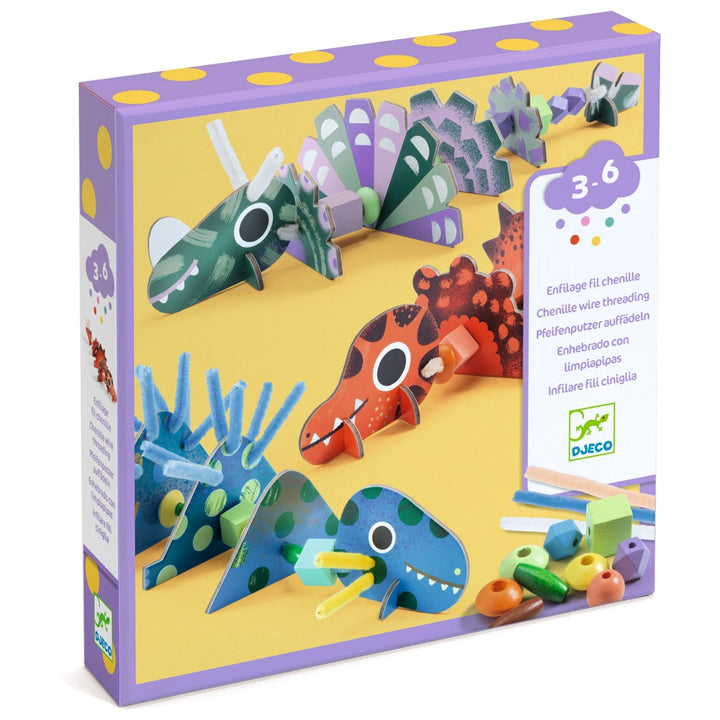 Djeco Pipe Cleaner Threading - Terrible Dinos