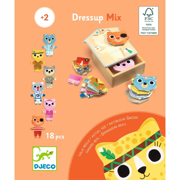 Djeco Dress-up Mix Wooden Puzzle
