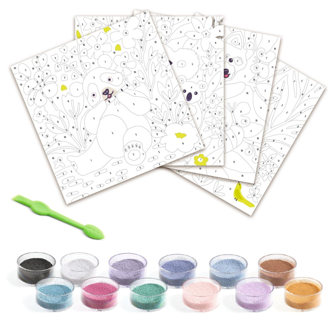 Djeco Coloured Sand and Glitter Art - Velvety Paws