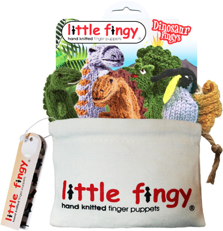 Little Fingy Finger Puppets Gift Bag  - Dinosaurs