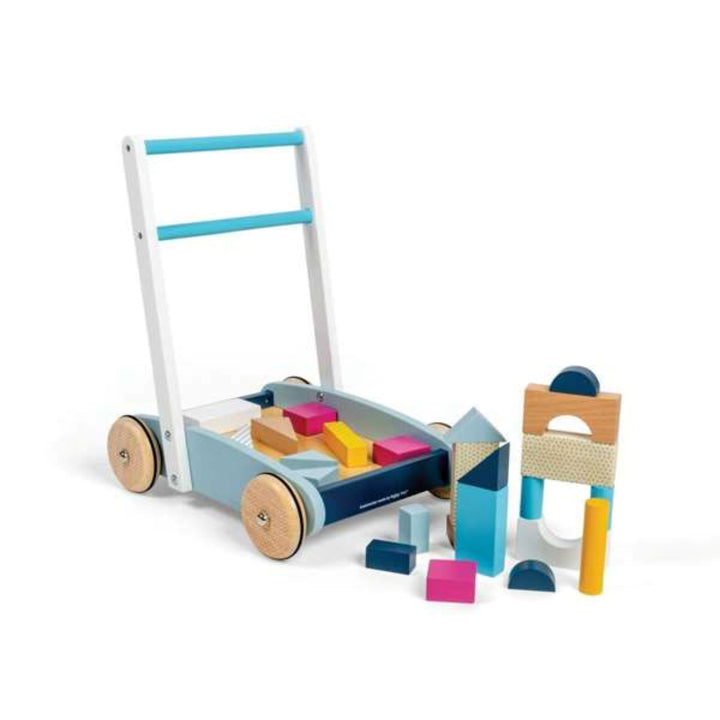 Bigjigs Baby Walker Trolley and Blocks