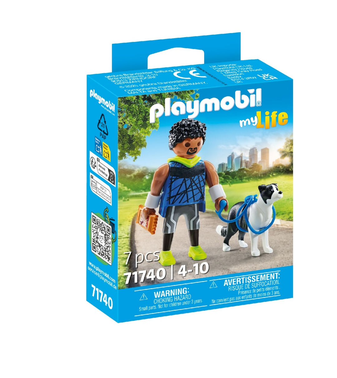 PLAYMOBIL My Life - Jogger with Border Collie Set