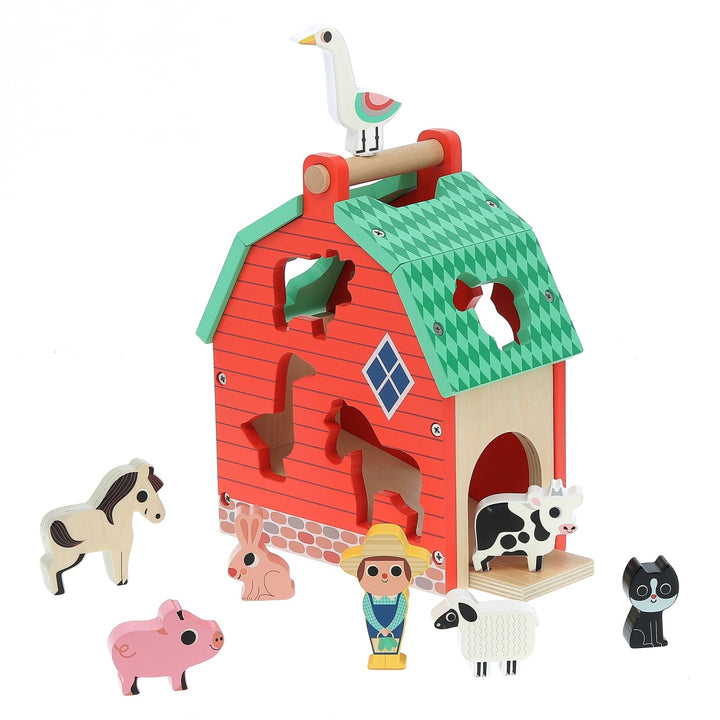 Vilac Shape Sorter - Farm with Animal Shapes