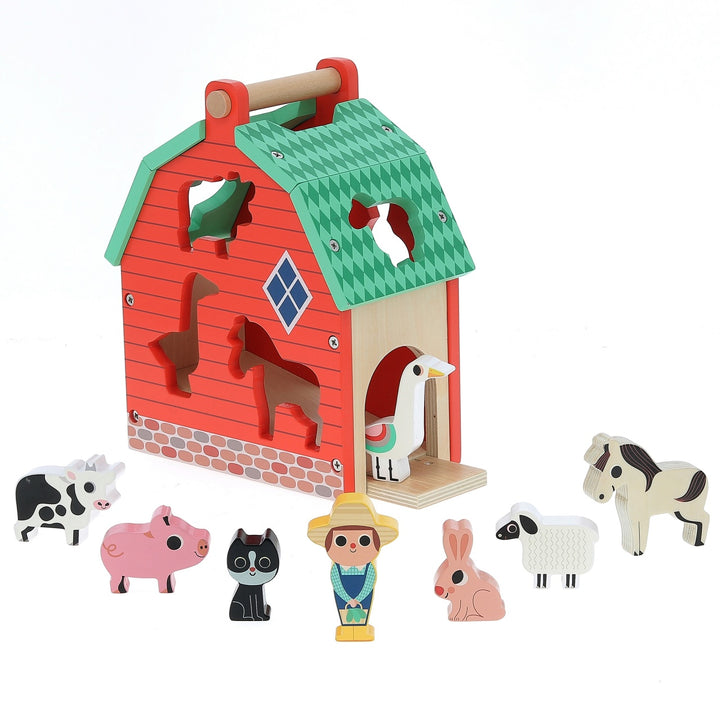 Vilac Shape Sorter - Farm with Animal Shapes