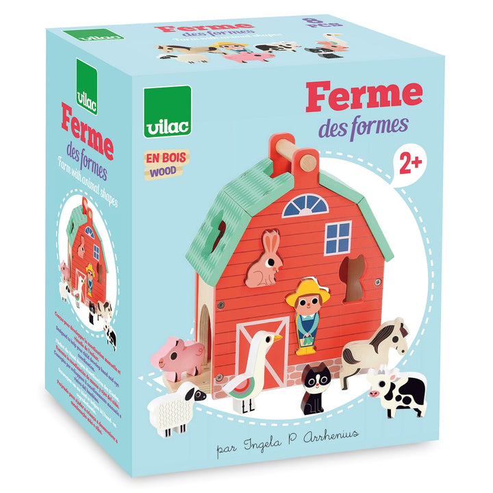 Vilac Shape Sorter - Farm with Animal Shapes