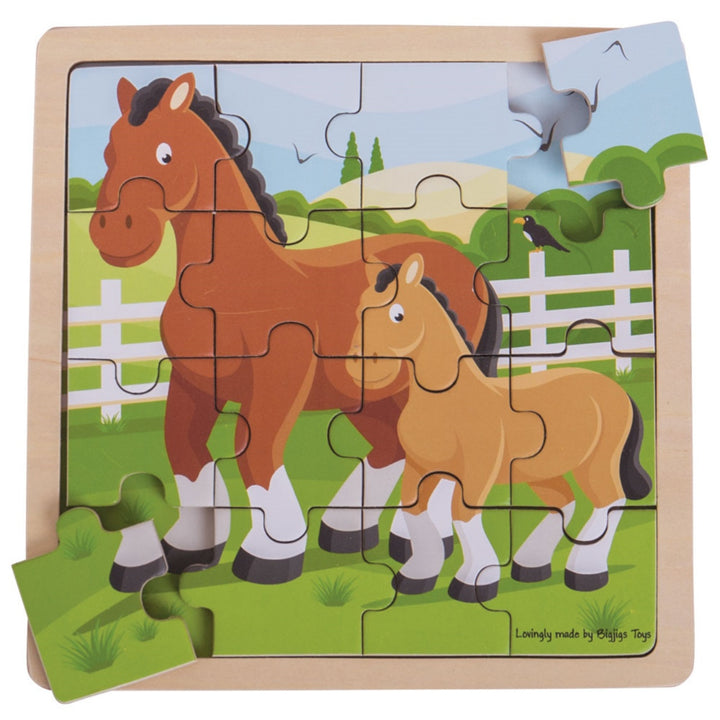 Bigjigs Wooden Puzzle (Small, Square)