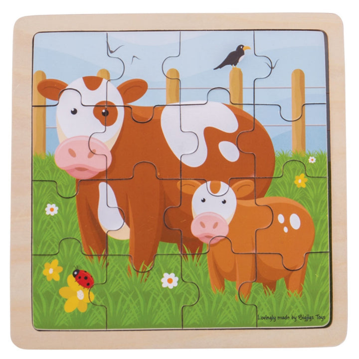 Bigjigs Wooden Puzzle (Small, Square)