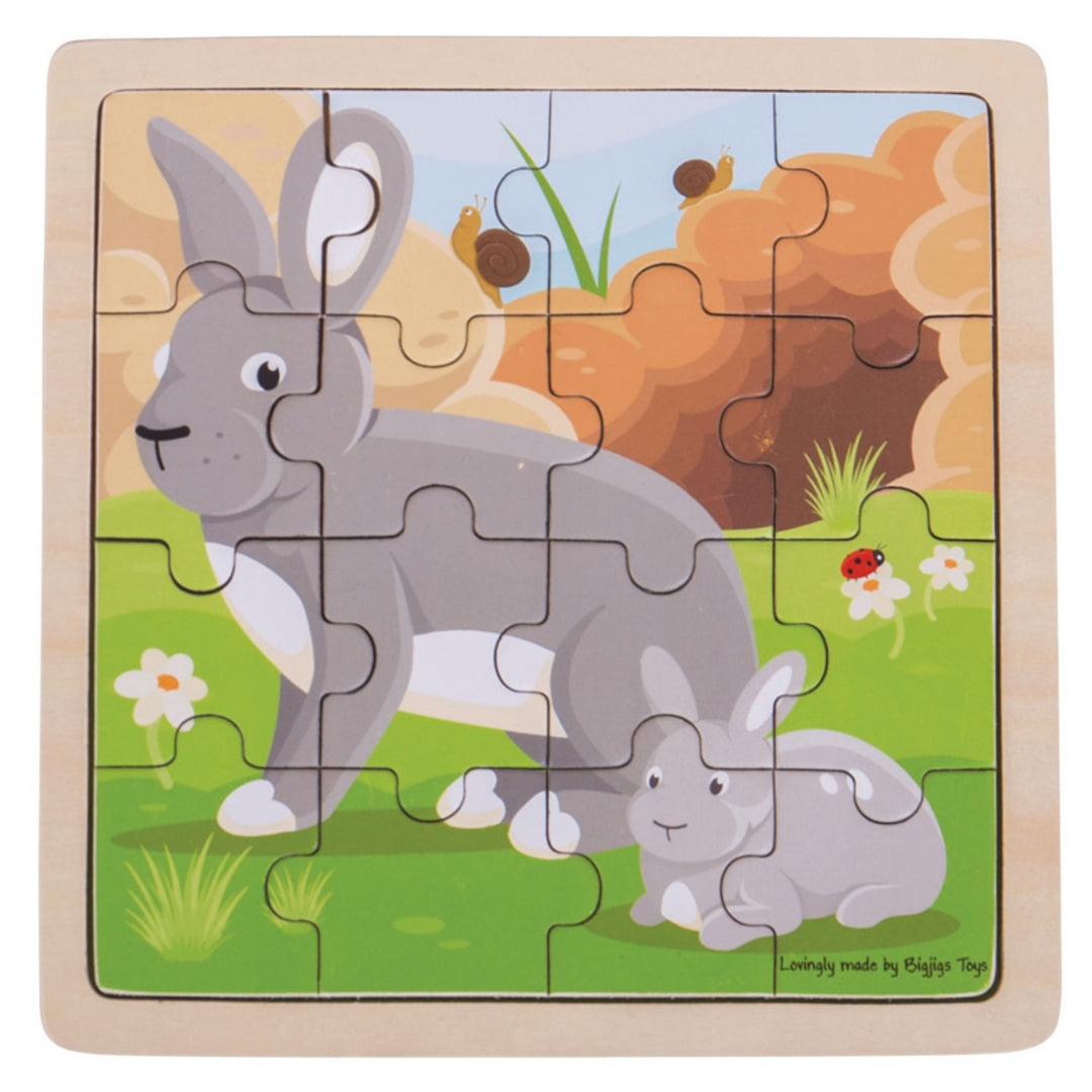 Bigjigs Wooden Puzzle (Small, Square)