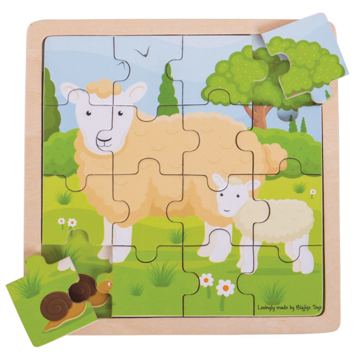 Bigjigs Wooden Puzzle (Small, Square)