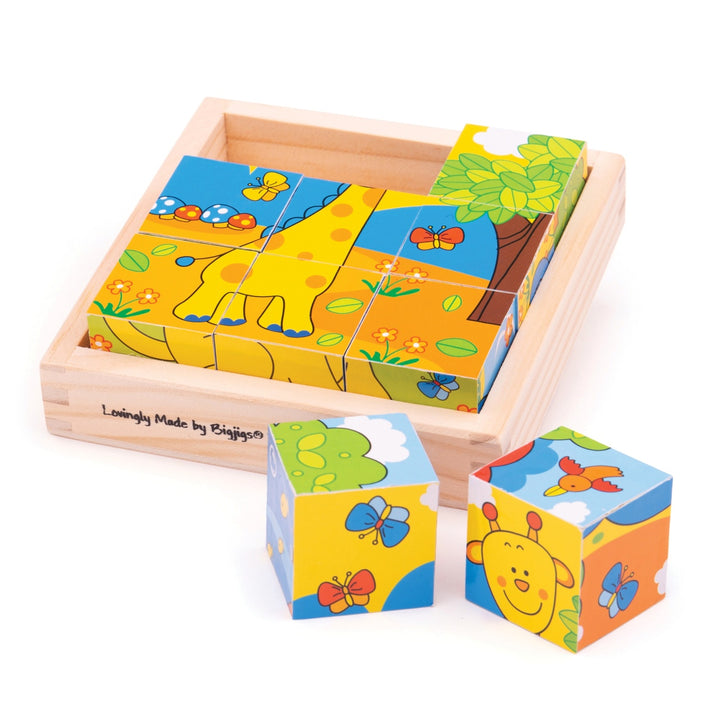 Bigjigs Cube Puzzle - Safari
