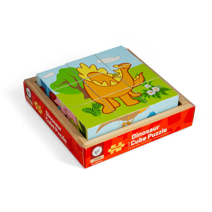 Bigjigs Cube Puzzle - Dinosaur