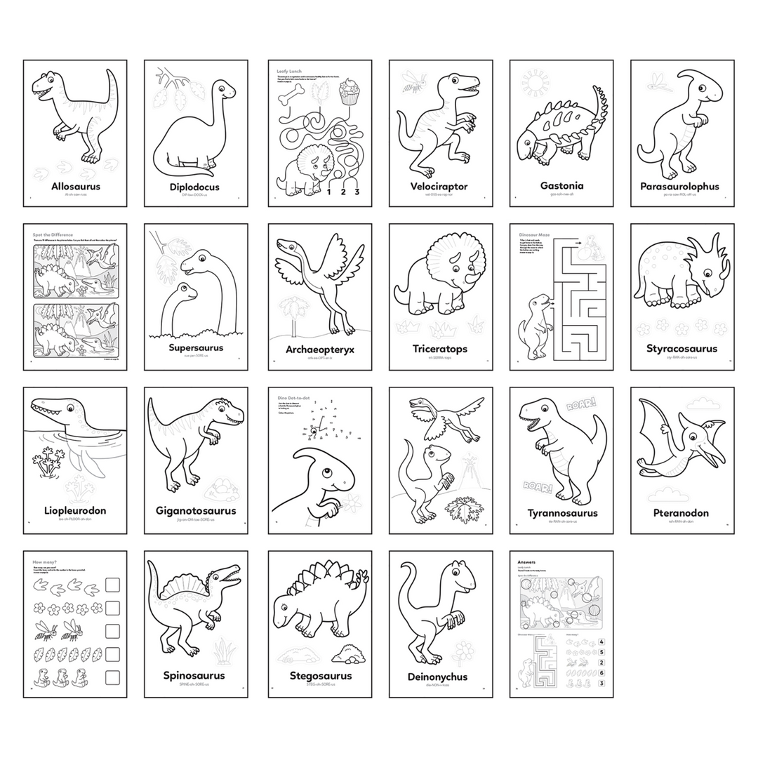 Orchard Toys Book Dinosaur Sticker Colouring Book