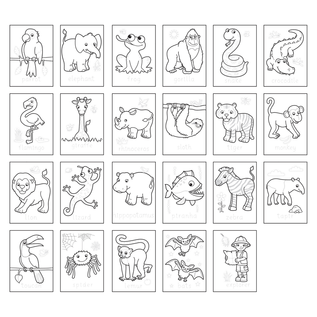 Orchard Toys Book Jungle Sticker Colouring Book