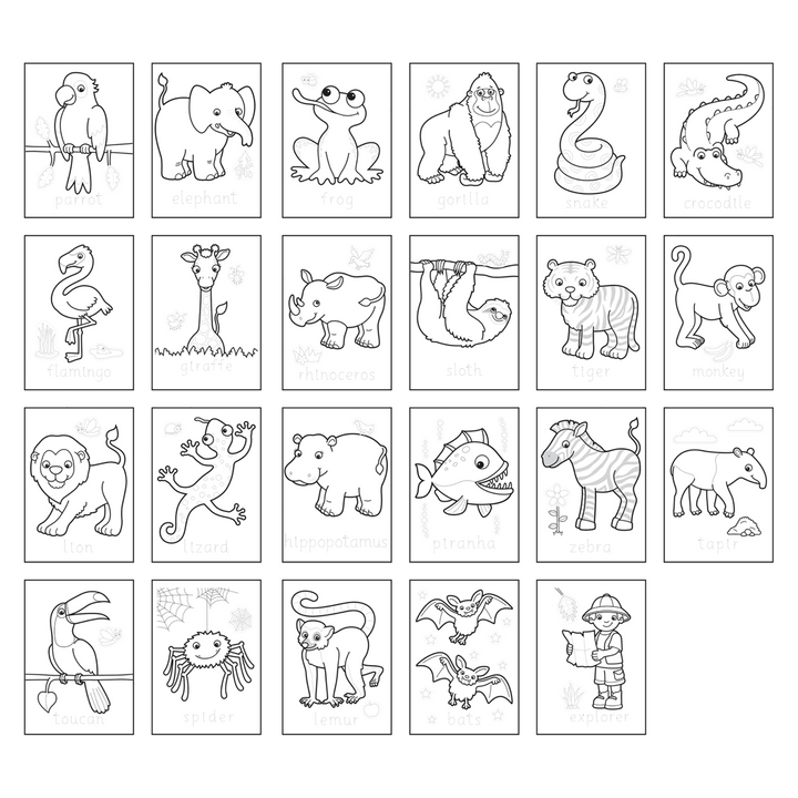Orchard Toys Book Jungle Sticker Colouring Book