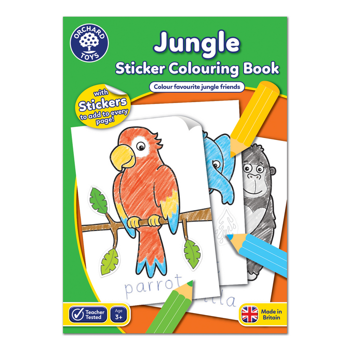 Orchard Toys Book Jungle Sticker Colouring Book