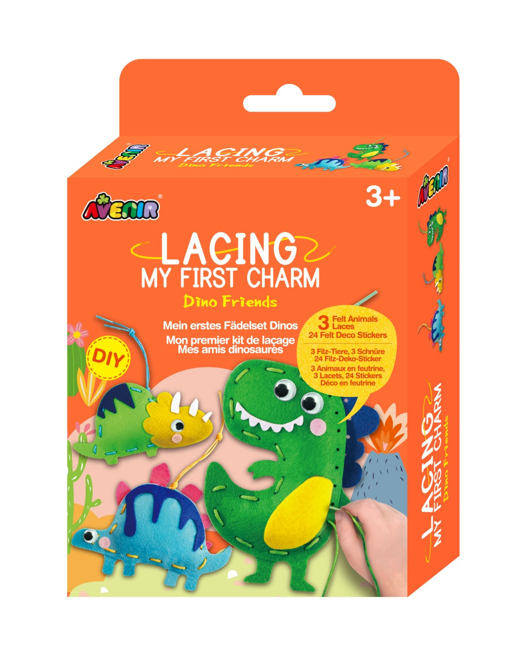 Avenir My First Lacing Charm - Dino Friends
