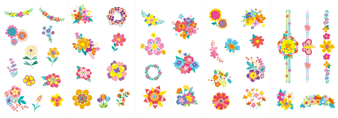 Avenir Nail Stickers and Tattoos - Flowers