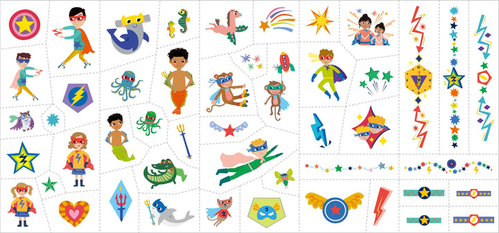 Avenir Face Stickers and Tattoos - Superheroes