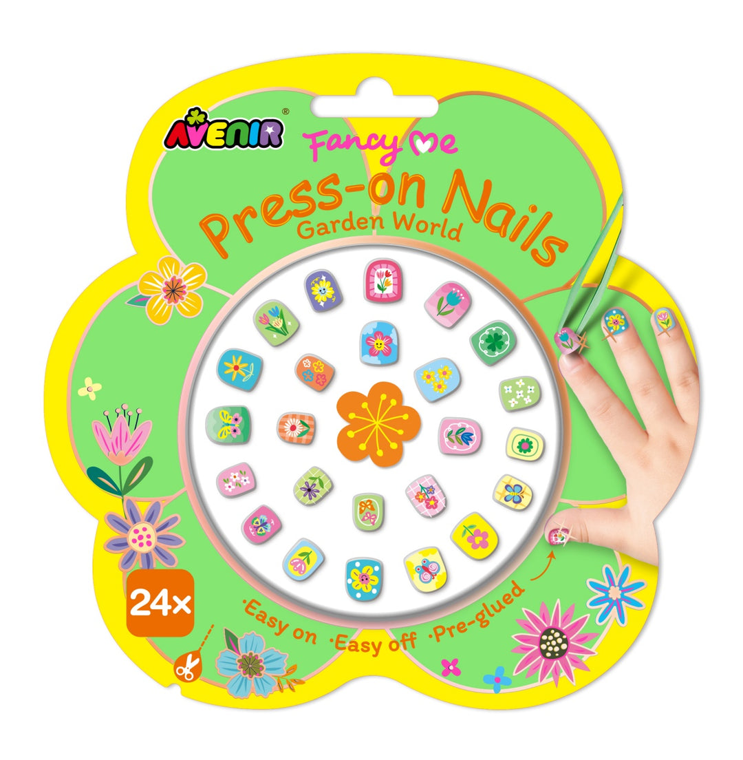 Press-On Nails - Garden World