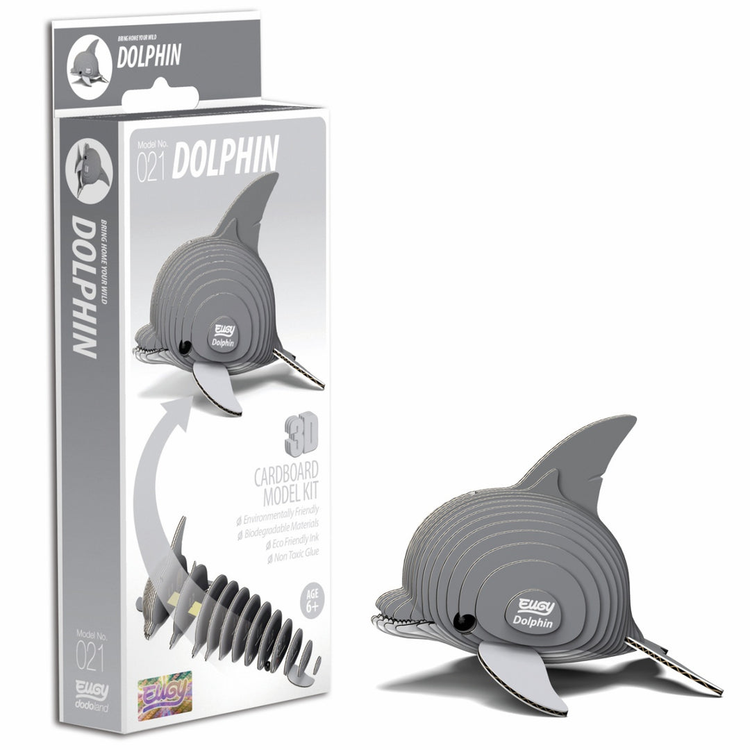 Eugy Dolphin 3D Cardboard Model Kit