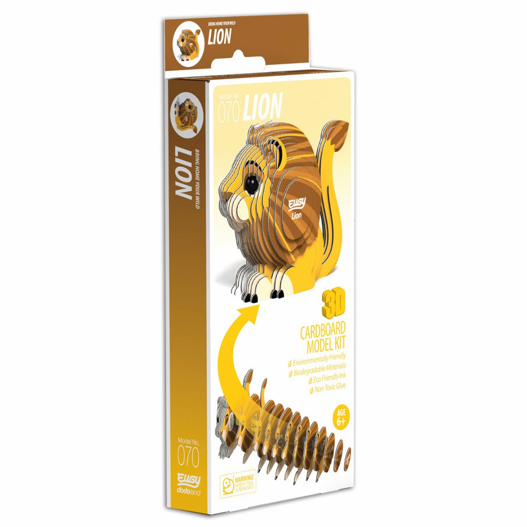 Eugy Lion 3D Cardboard Model Kit