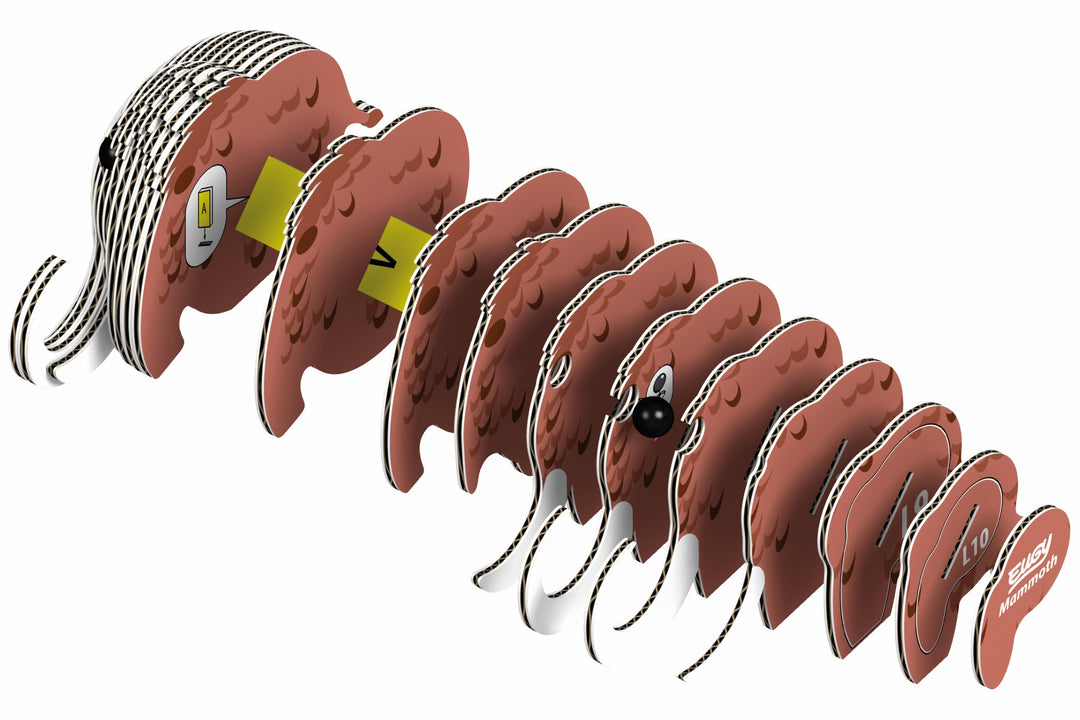 Eugy Mammoth 3D Cardboard Model Kit