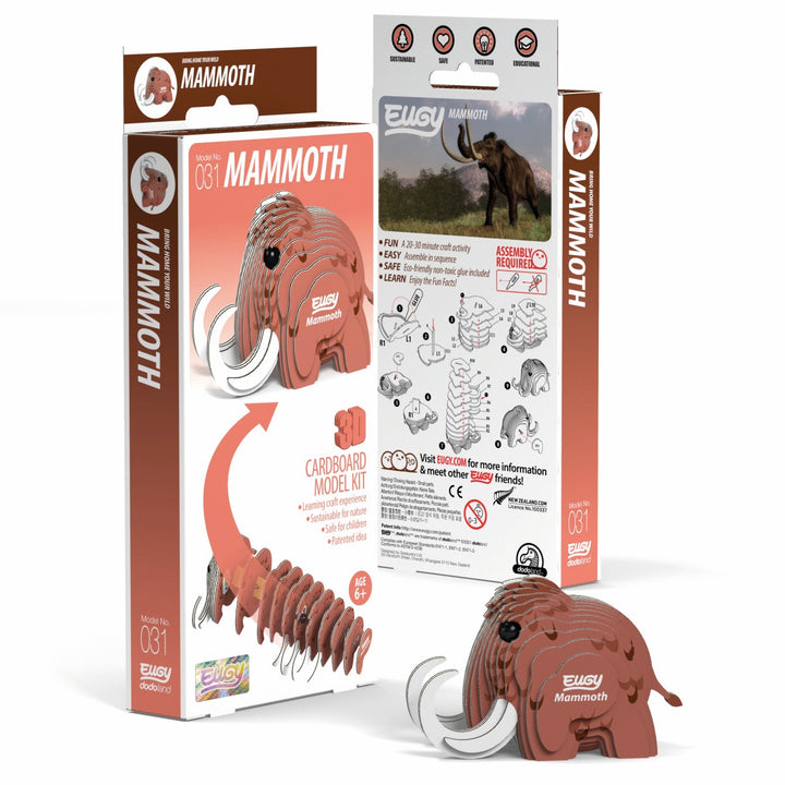 Eugy Mammoth 3D Cardboard Model Kit