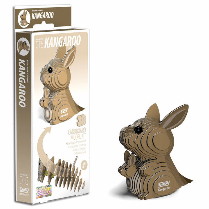 Eugy Kangaroo 3D Cardboard Model Kit