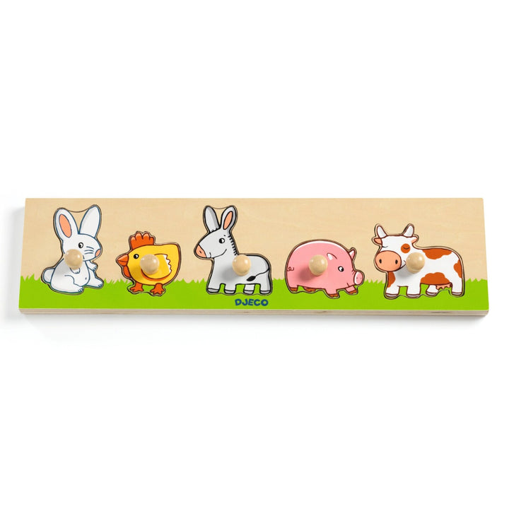 Djeco Wooden Button Puzzle Farm&