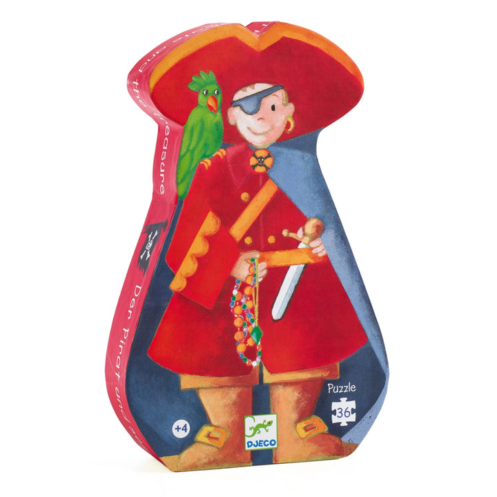 Djeco Silhouette Puzzle - The Pirate &amp; His Treasure (36 pieces)
