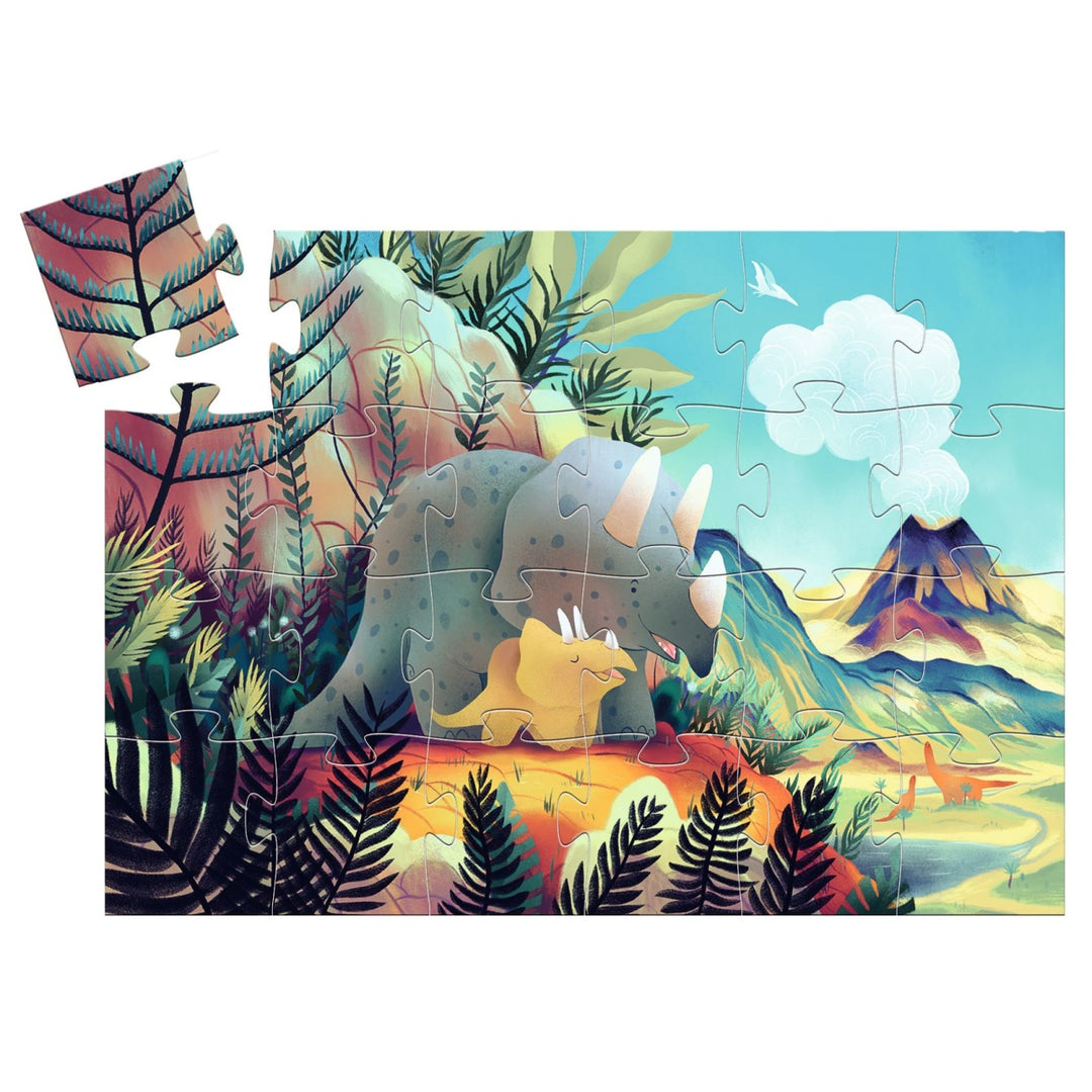 Djeco Silhouette Puzzle - Teo the Dino (24 pieces)