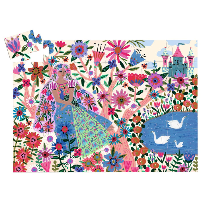 Djeco Silhouette Puzzle - The Princess and her Peacock (36 pieces)