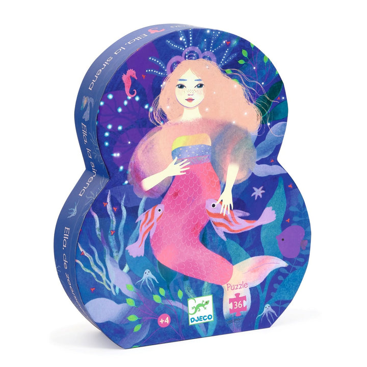 Djeco Silhouette Puzzle - Ella, the Mermaid