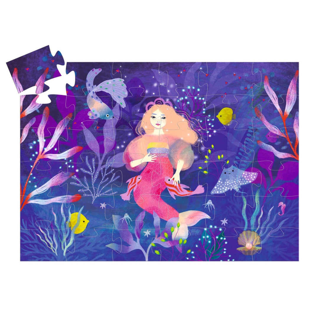 Djeco Silhouette Puzzle - Ella, the Mermaid