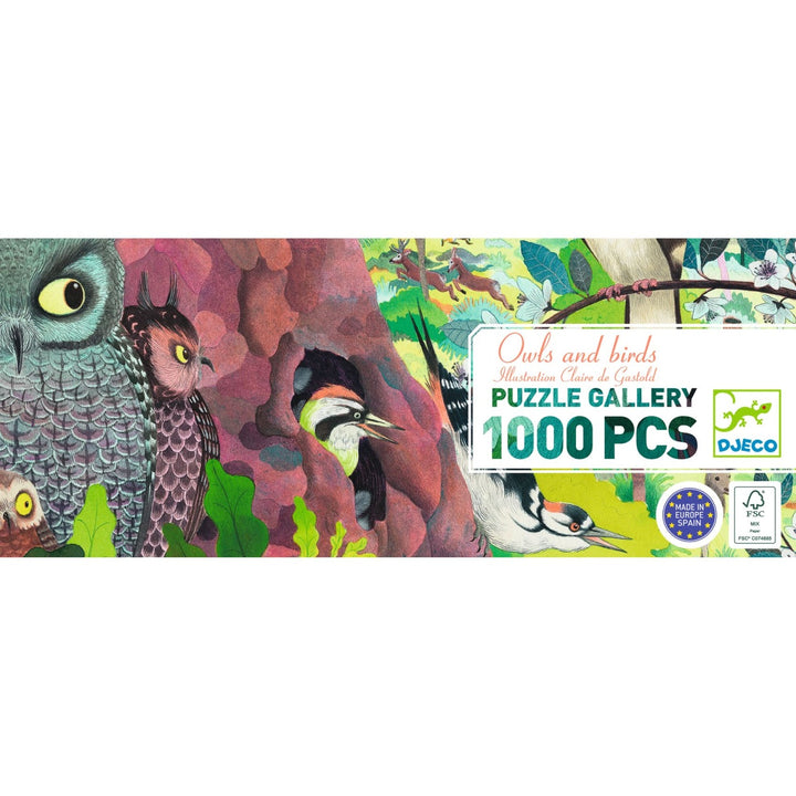 Djeco Puzzle Gallery - Owls and Birds 1000 pieces