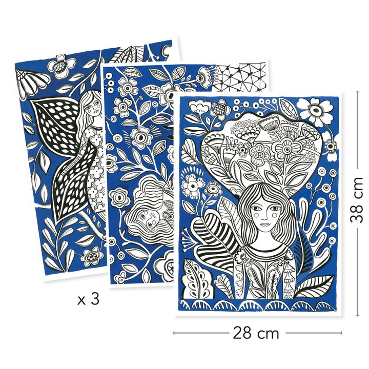 Djeco Colouring Gallery - Blooms