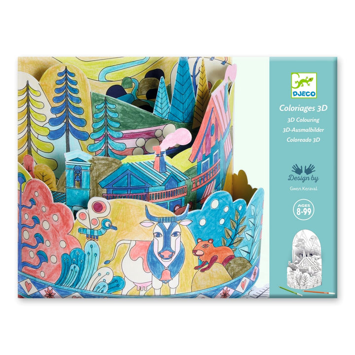 Djeco Diorama Colouring - On Top of the World