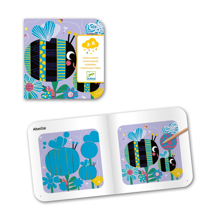 Djeco Scratch cards for Little Ones - Bugs