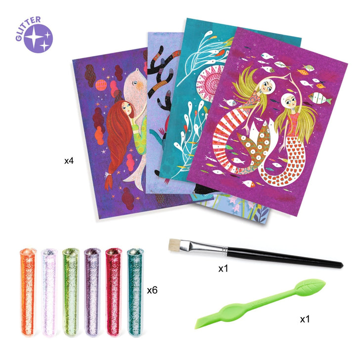 Djeco Glitter Boards Mermaid Lights