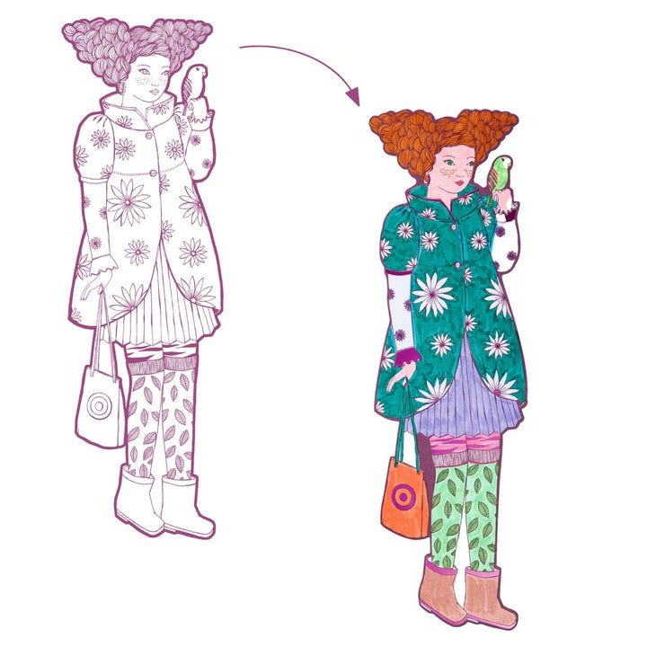 Djeco Colouring Les Demoiselles - Rosemary and Friends