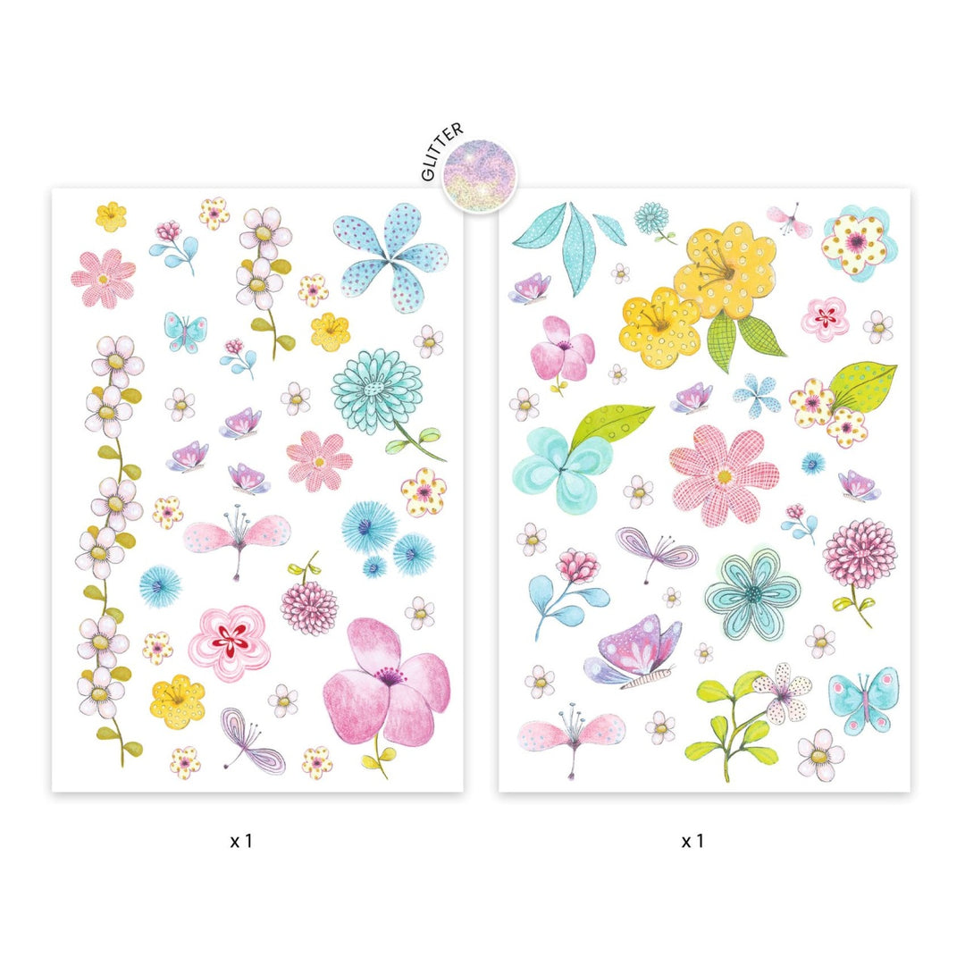 Djeco Tattoos - Fair Flowers of the Field Glitter