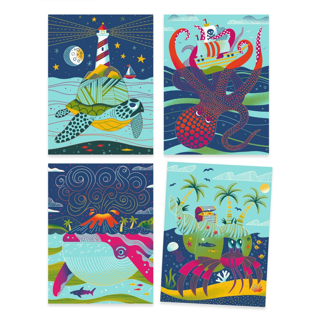 Djeco Scratch Board - Topsy-Turvy