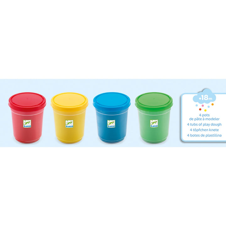 Modelling Dough 4 Tubs - Djeco